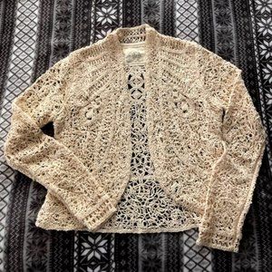 GUC- Anthropologie crochet shrug--Lg